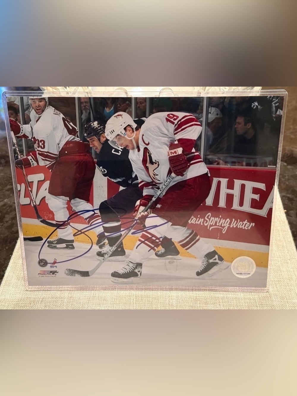 Hockey Action Photo - White and Red